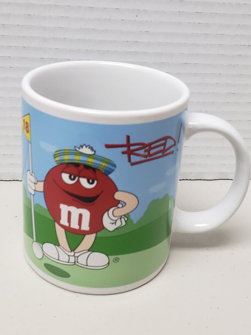 M&M's Mug Sports Red Golf, Blue Football 2002